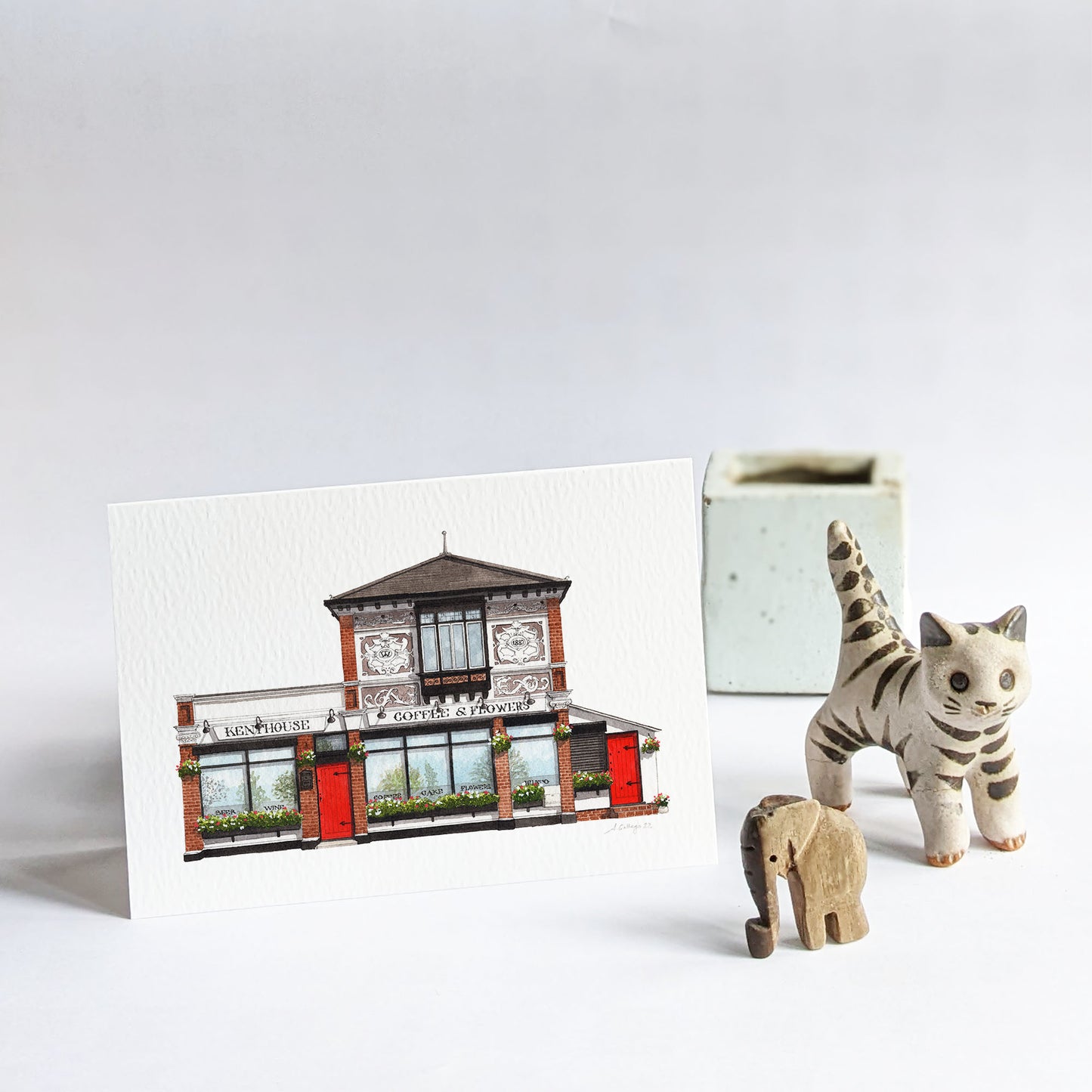 Beckenham - Kent House Coffee & Flowers - Greeting card with envelope