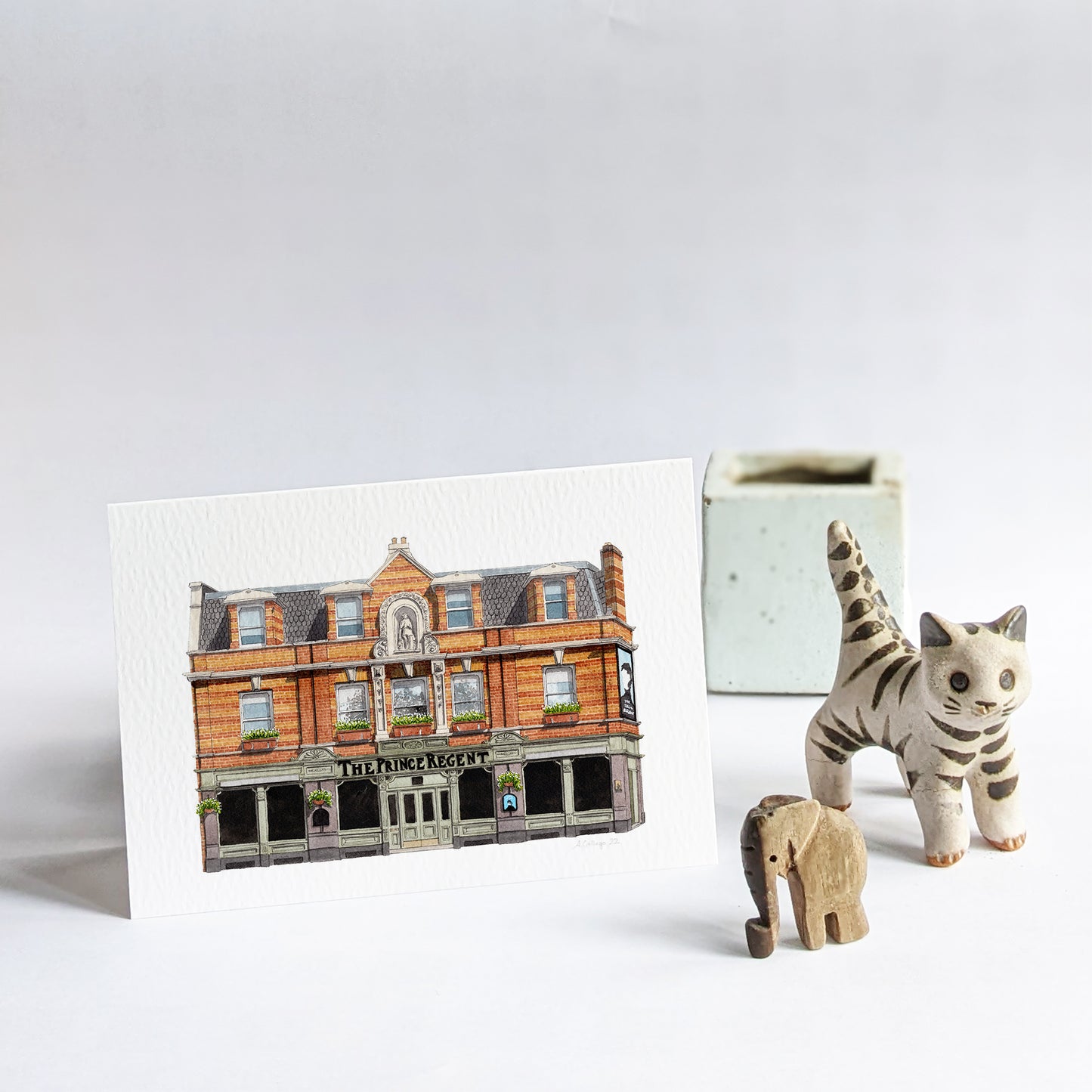 Herne Hill - The Prince Regent pub - Greeting card with envelope