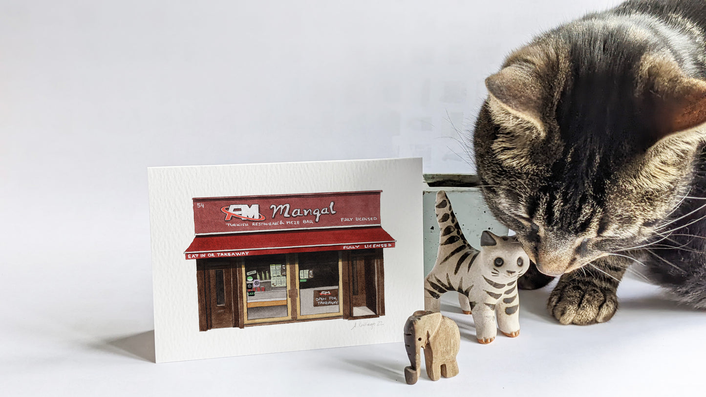 Camberwell - FM Mangal Turkish Restaurant - Greeting card with envelope