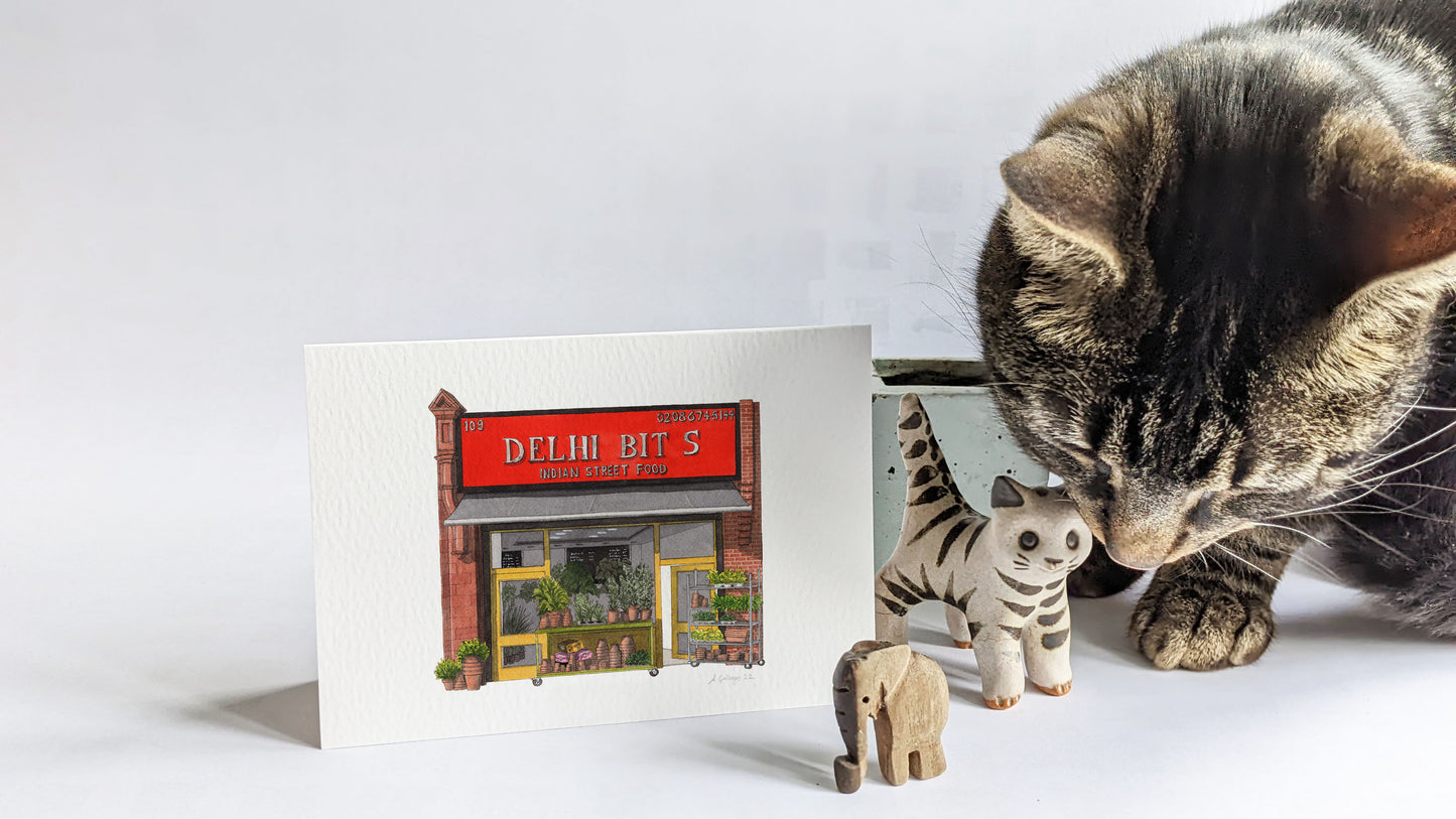 Streatham - Delhi Bites - Greeting card with envelope
