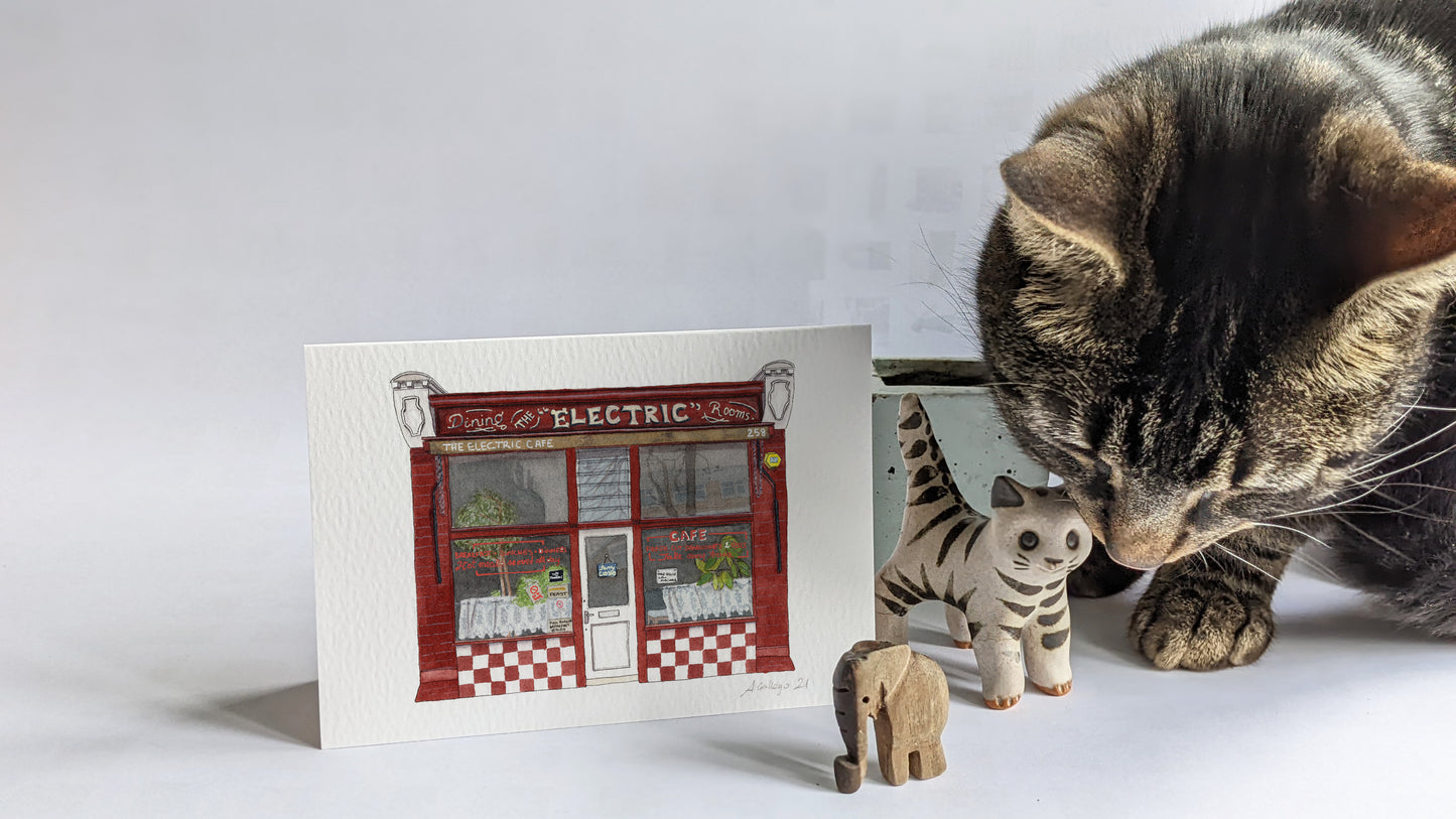 West Norwood - The Electric Cafe - Greeting card with envelope - Tulse Hill