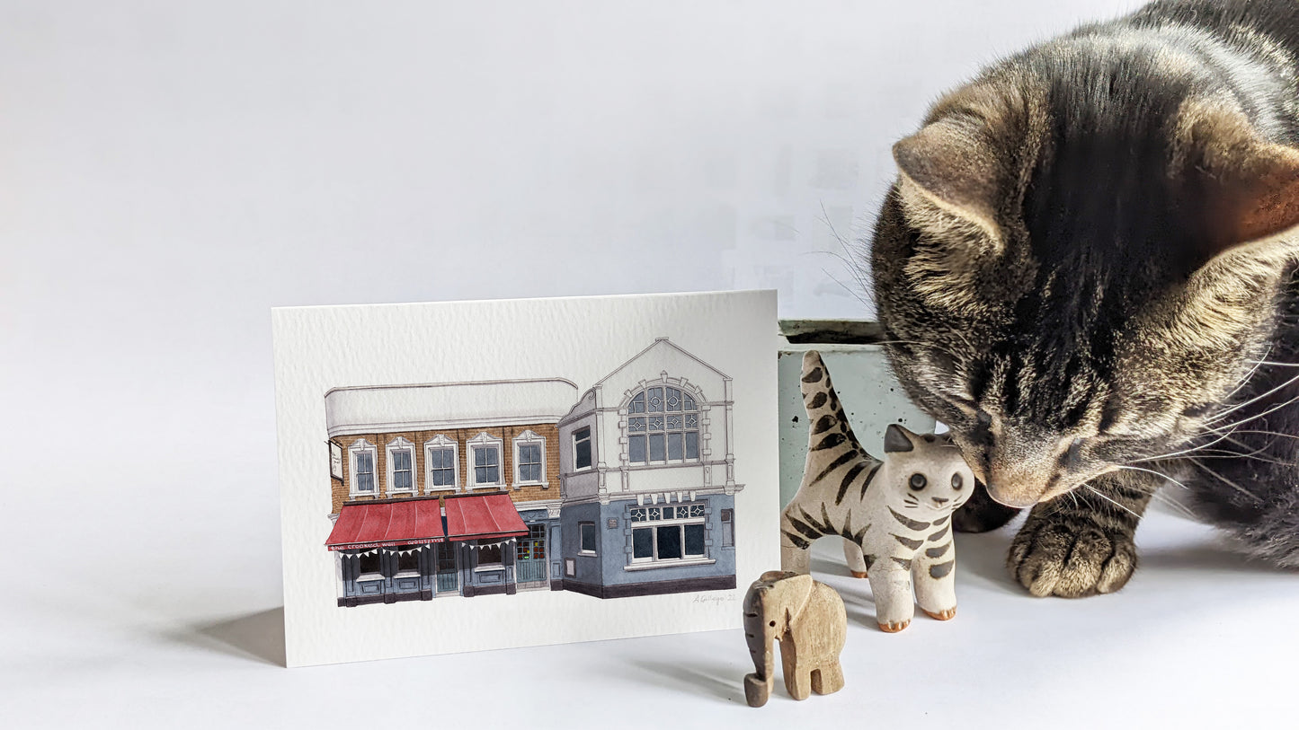 Camberwell - The Crooked Well pub - Greeting card with envelope