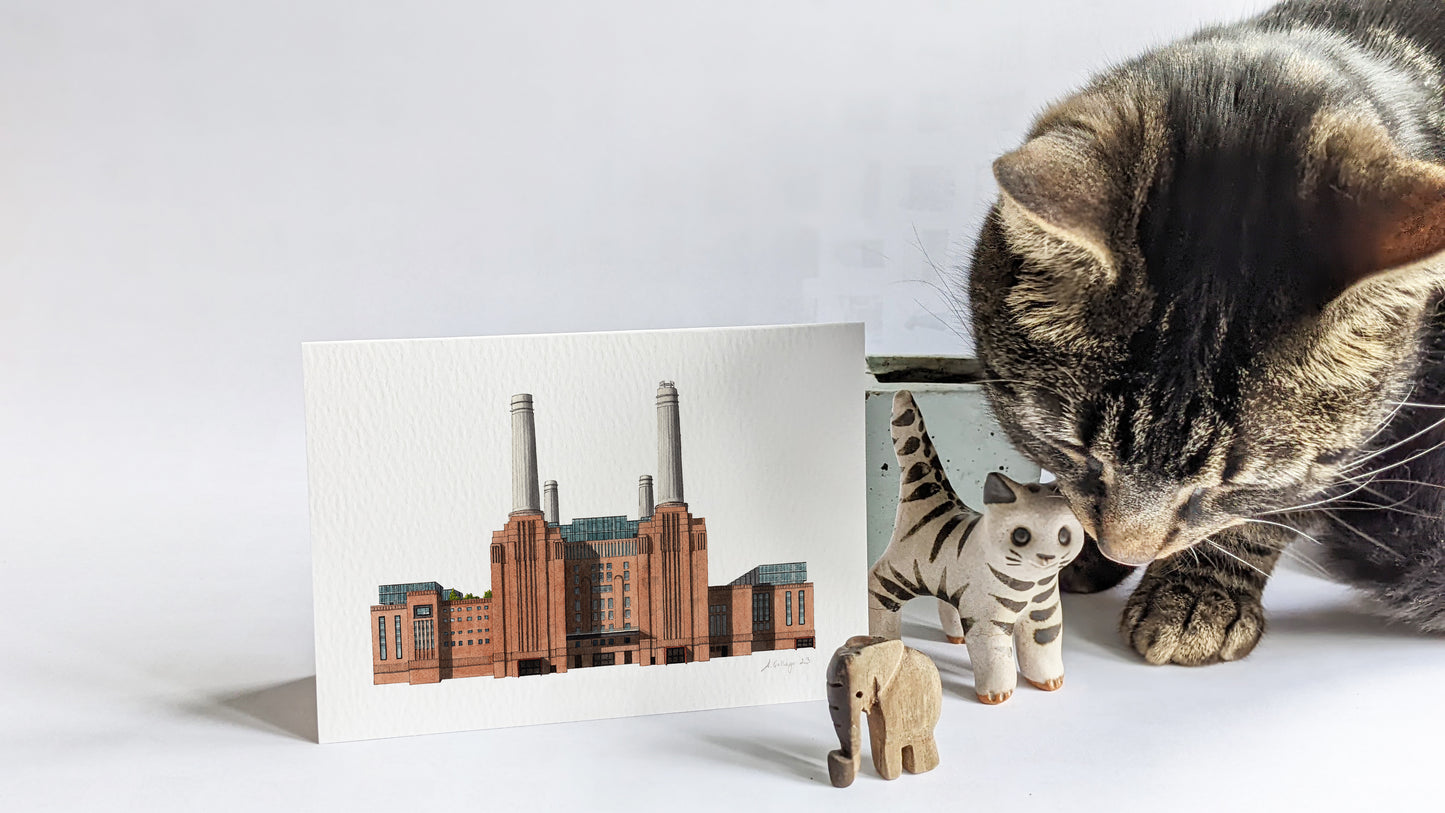 Battersea Power Station - Greeting card with envelope