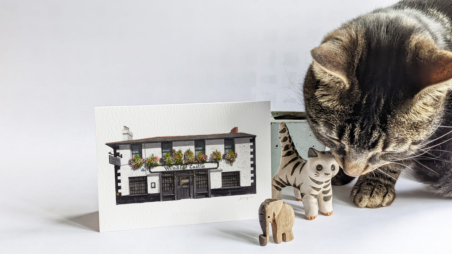 Notting Hill - The Windsor Castle - Greeting card with envelope