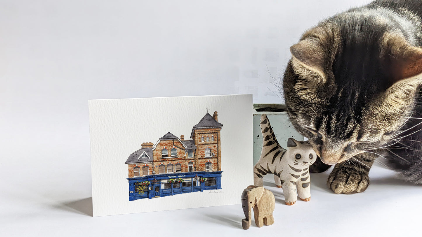 Crystal Palace - White Hart - Greeting card with envelope
