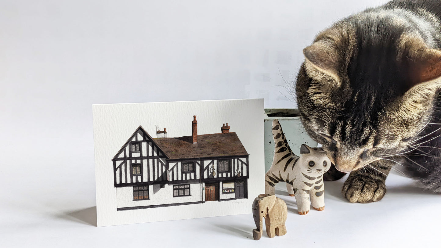 Derby - Ye Olde Dolphin Inne - Greeting card with envelope