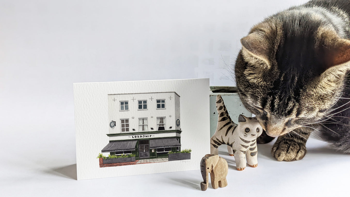 East Dulwich - The Lordship - Greeting card with envelope