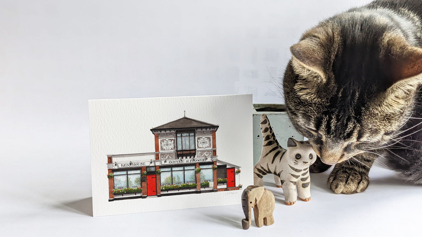 Beckenham - Kent House Coffee & Flowers - Greeting card with envelope