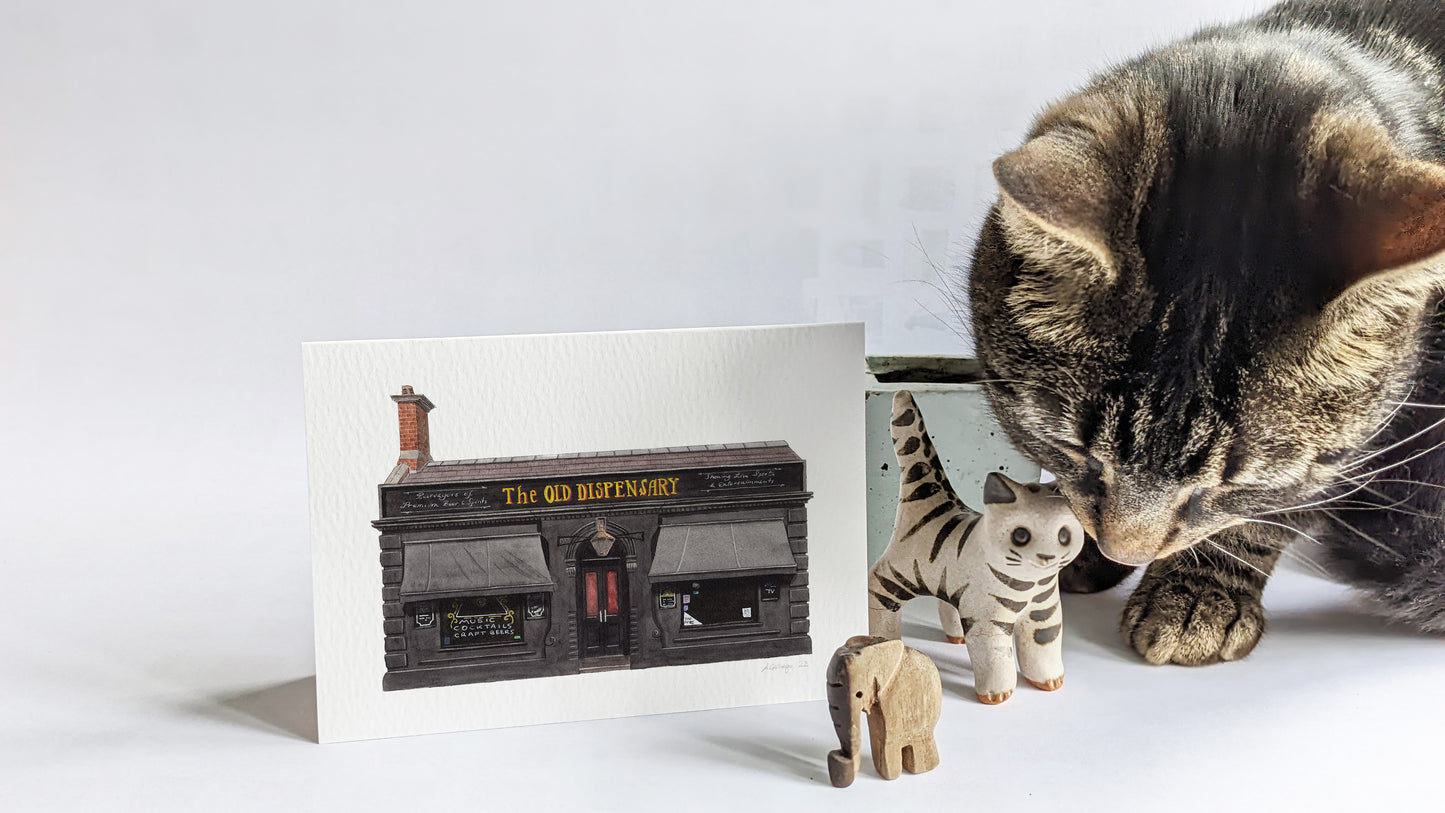 Camberwell - The Old Dispensary pub - Greeting card with envelope