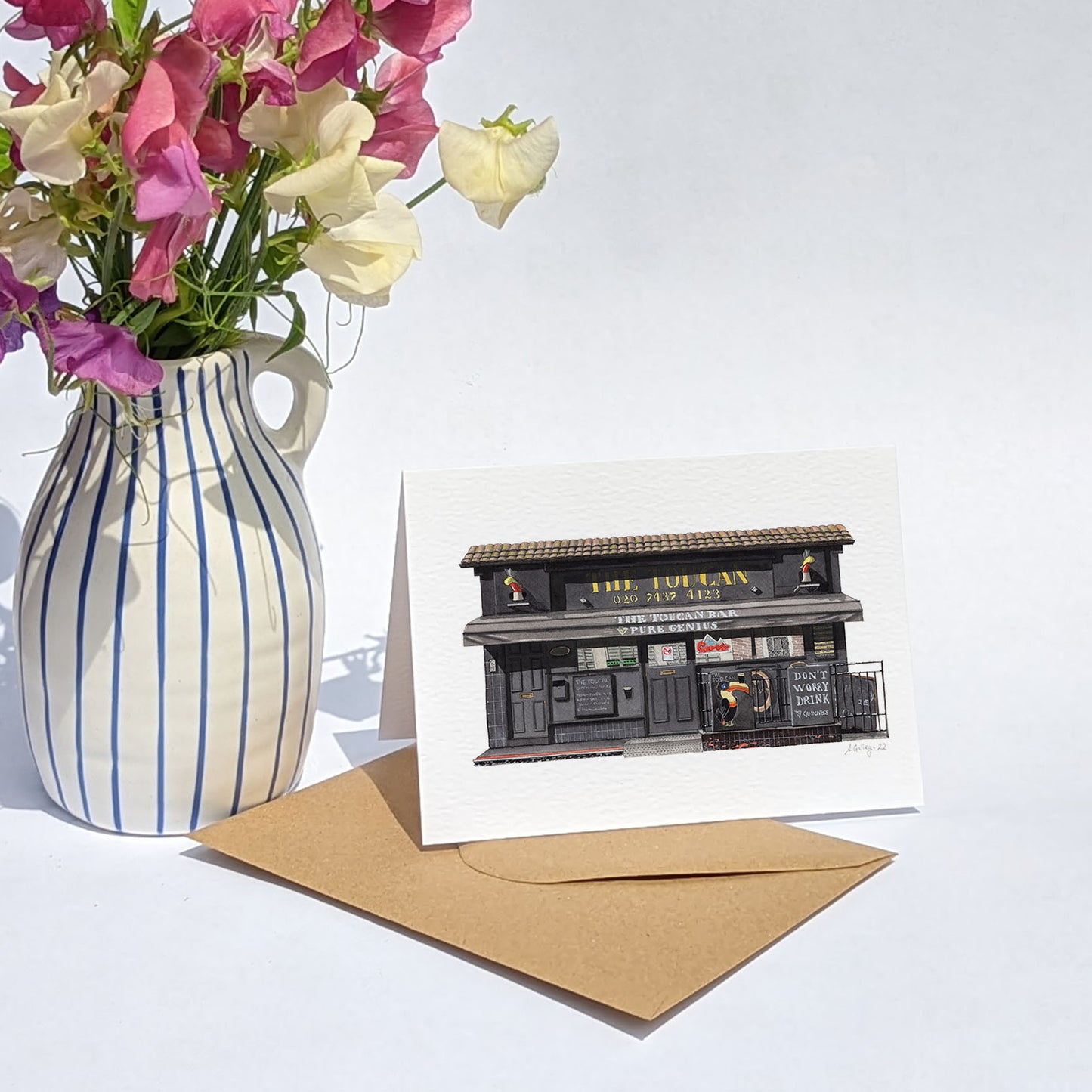 Soho - The Toucan - Greeting card with envelope