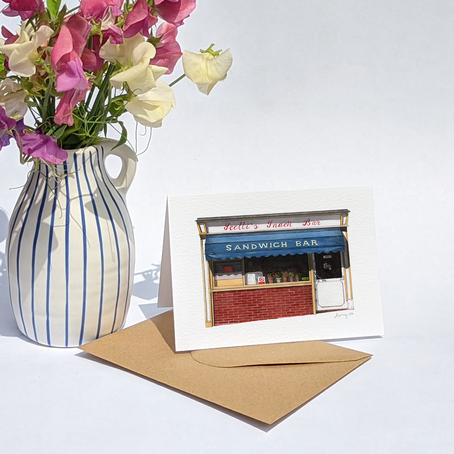 Clerkenwell - Scotti's Snack bar - Greeting card with envelope