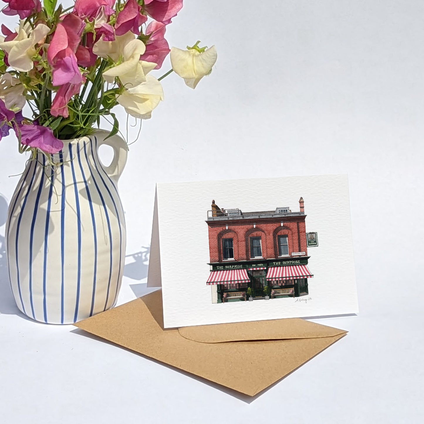 Chelsea - The Surprise pub - Greeting card with envelope