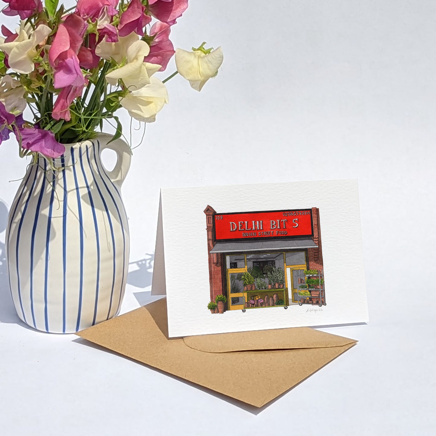 Streatham - Delhi Bites - Greeting card with envelope