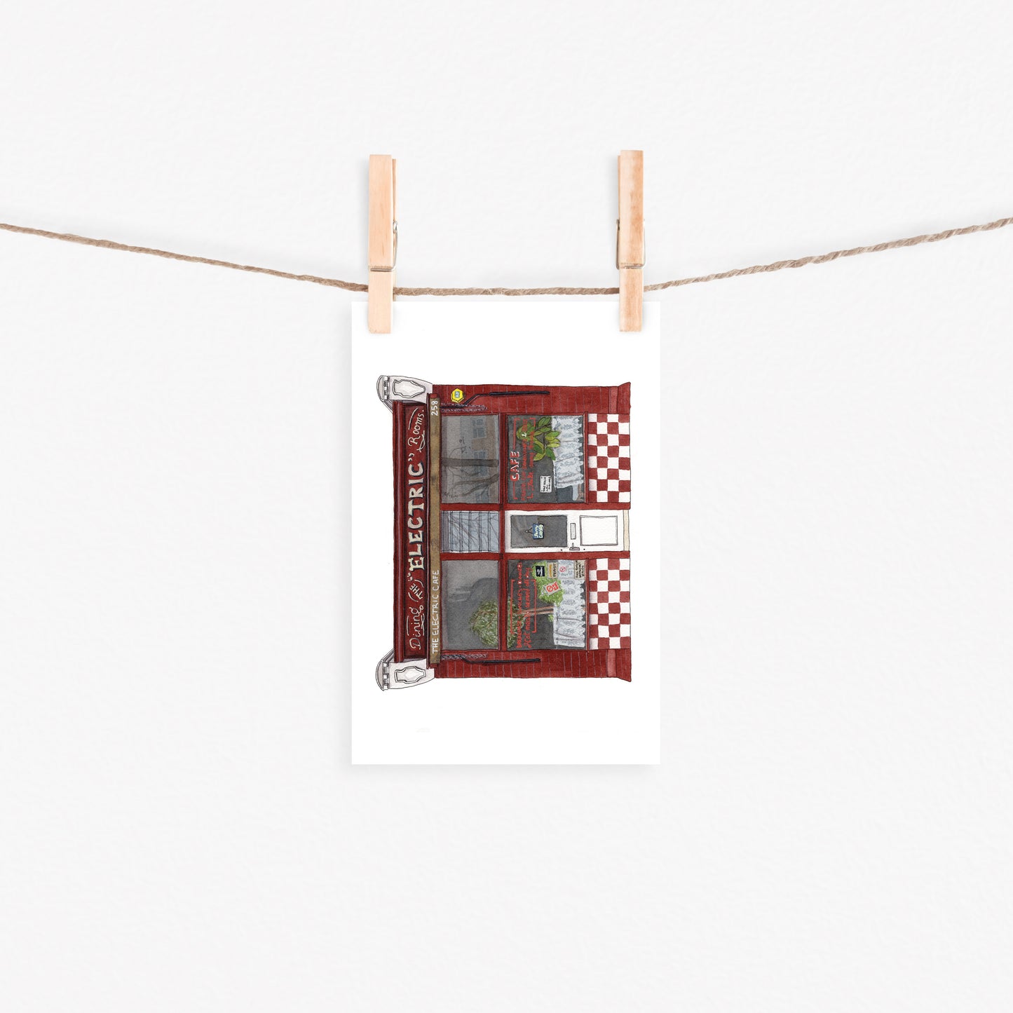 West Norwood - The Electric Cafe - Greeting card with envelope - Tulse Hill