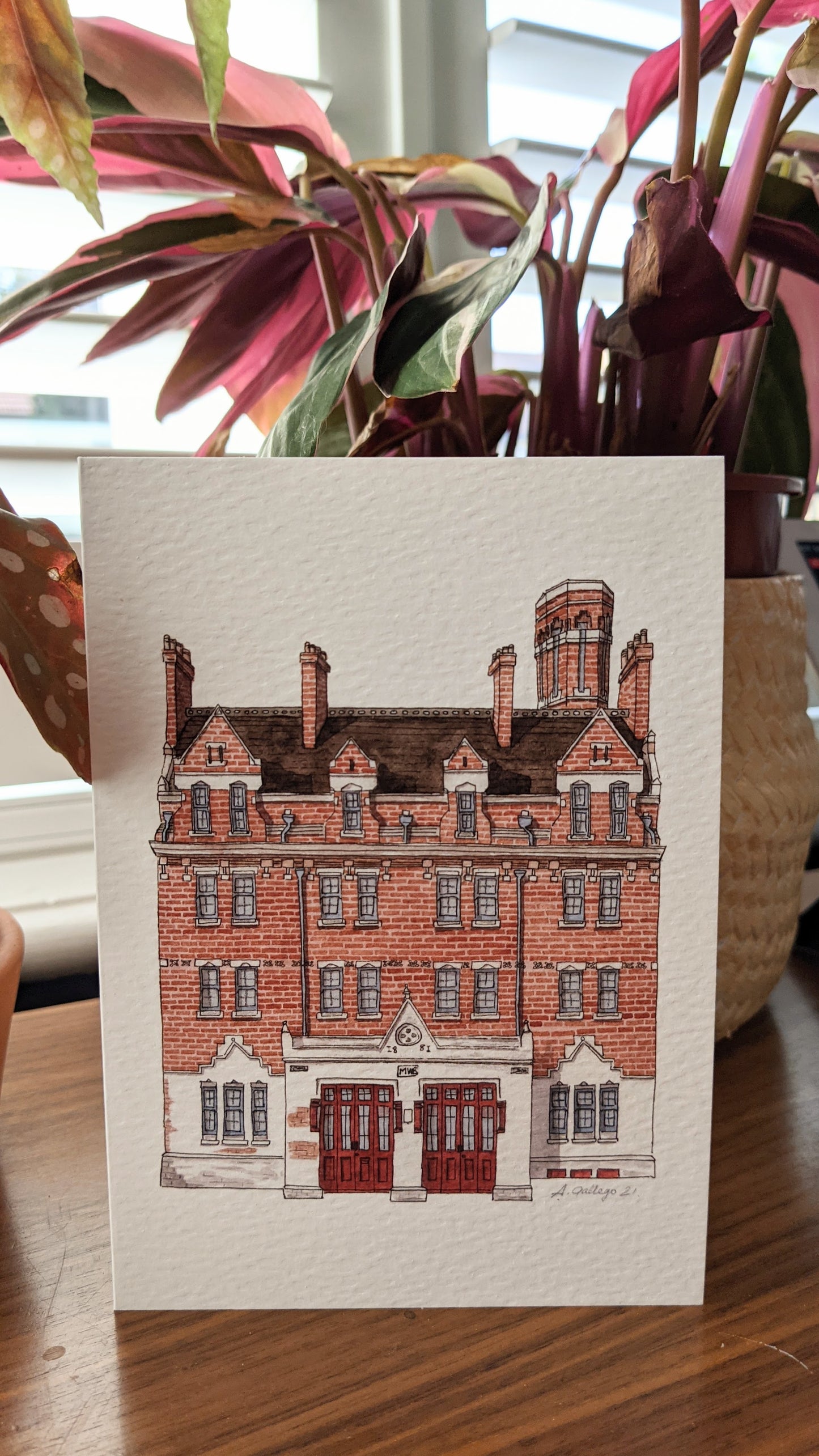 West Norwood - Old Fire Station - South London Theatre - Greeting card with envelope