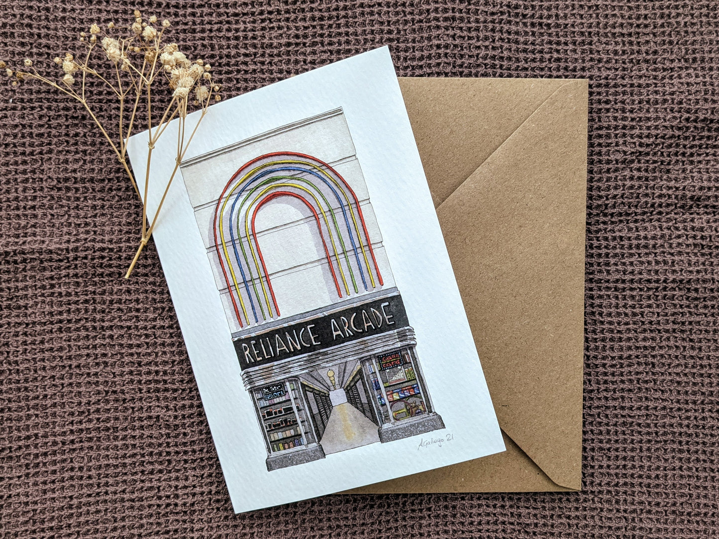 Brixton - Reliance Arcade - Greeting card with envelope