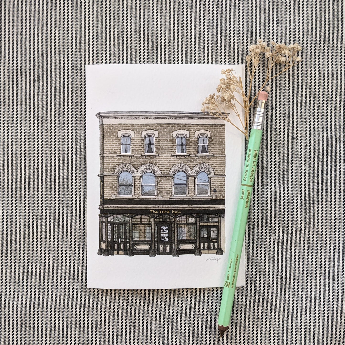 Brixton - Effra Hall Tavern pub - Greeting card with envelope