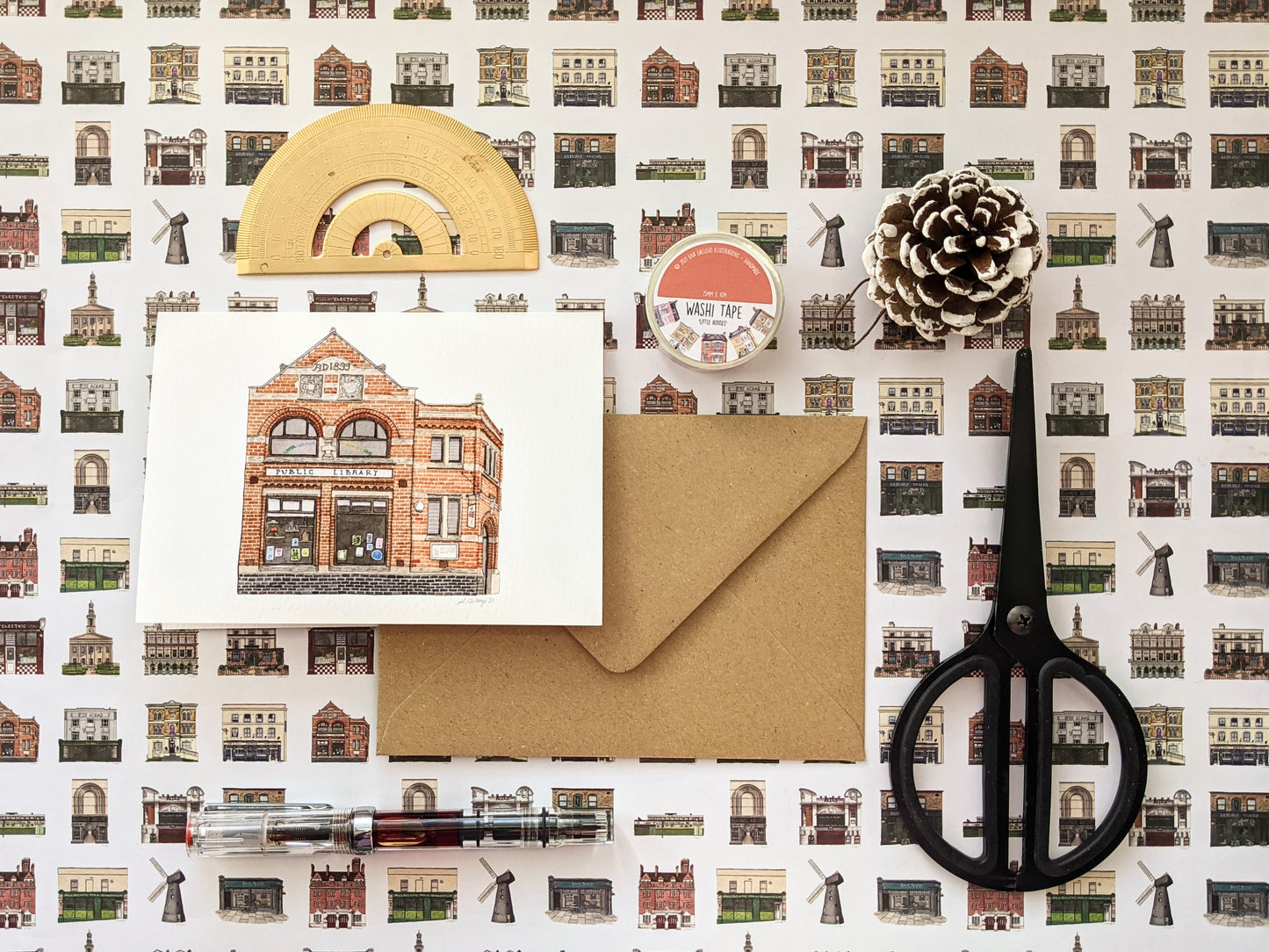 Crystal Palace - Upper Norwood Library Hub - Greeting card with envelope