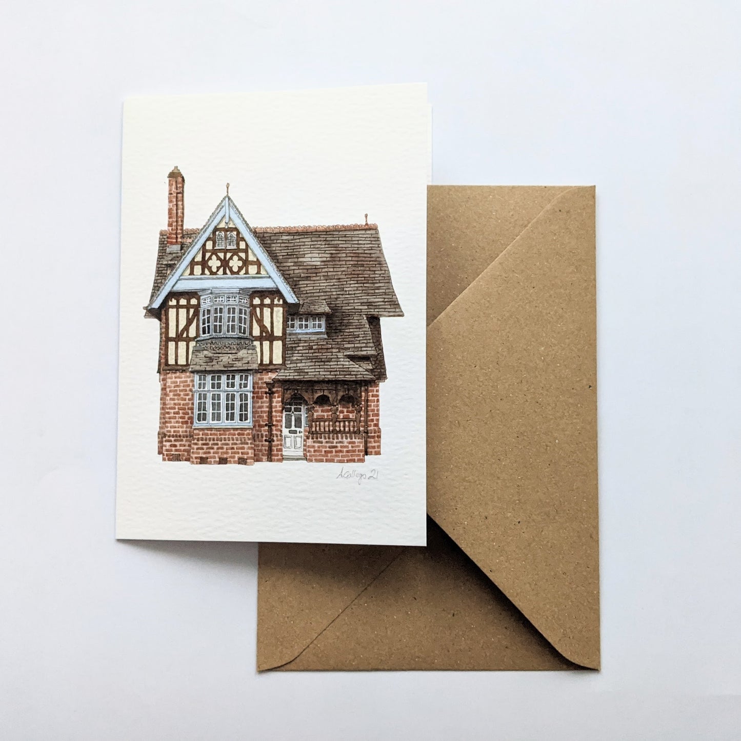 Dulwich Village - Park Lodge - Dulwich Park - Greeting card with envelope