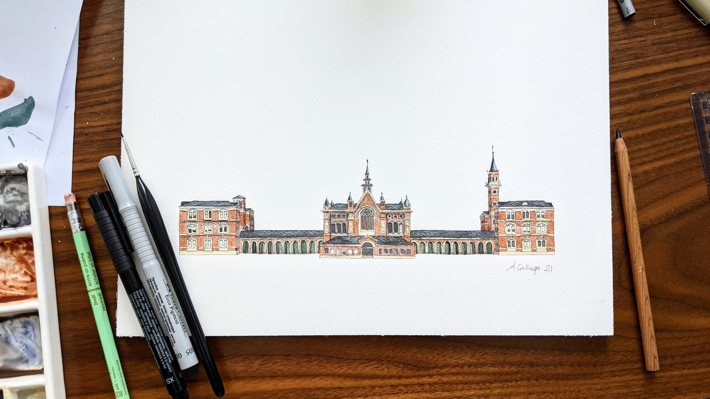 Dulwich College - Giclée Print (unframed) - Dulwich Village