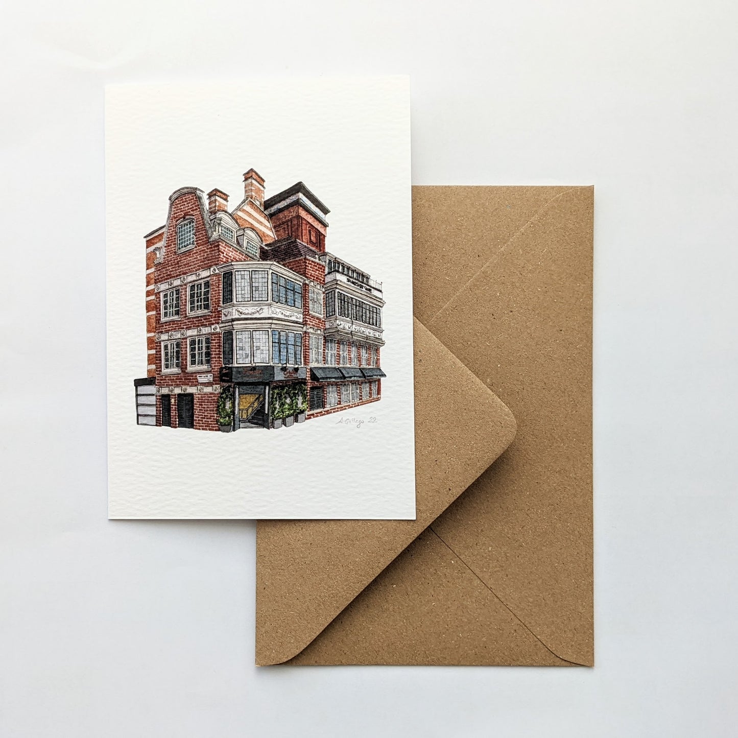 Southbank - The Swan at the Globe - Greeting card with envelope