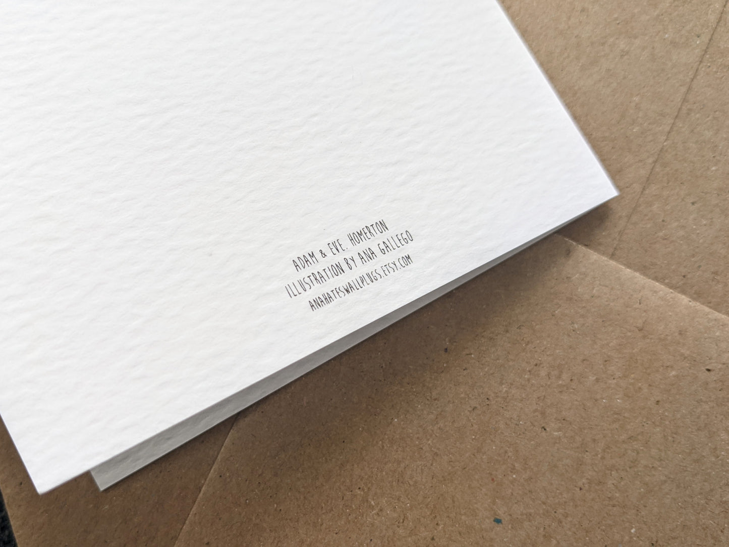 Hackney - Adam and Eve pub - Greeting card with envelope - Homerton