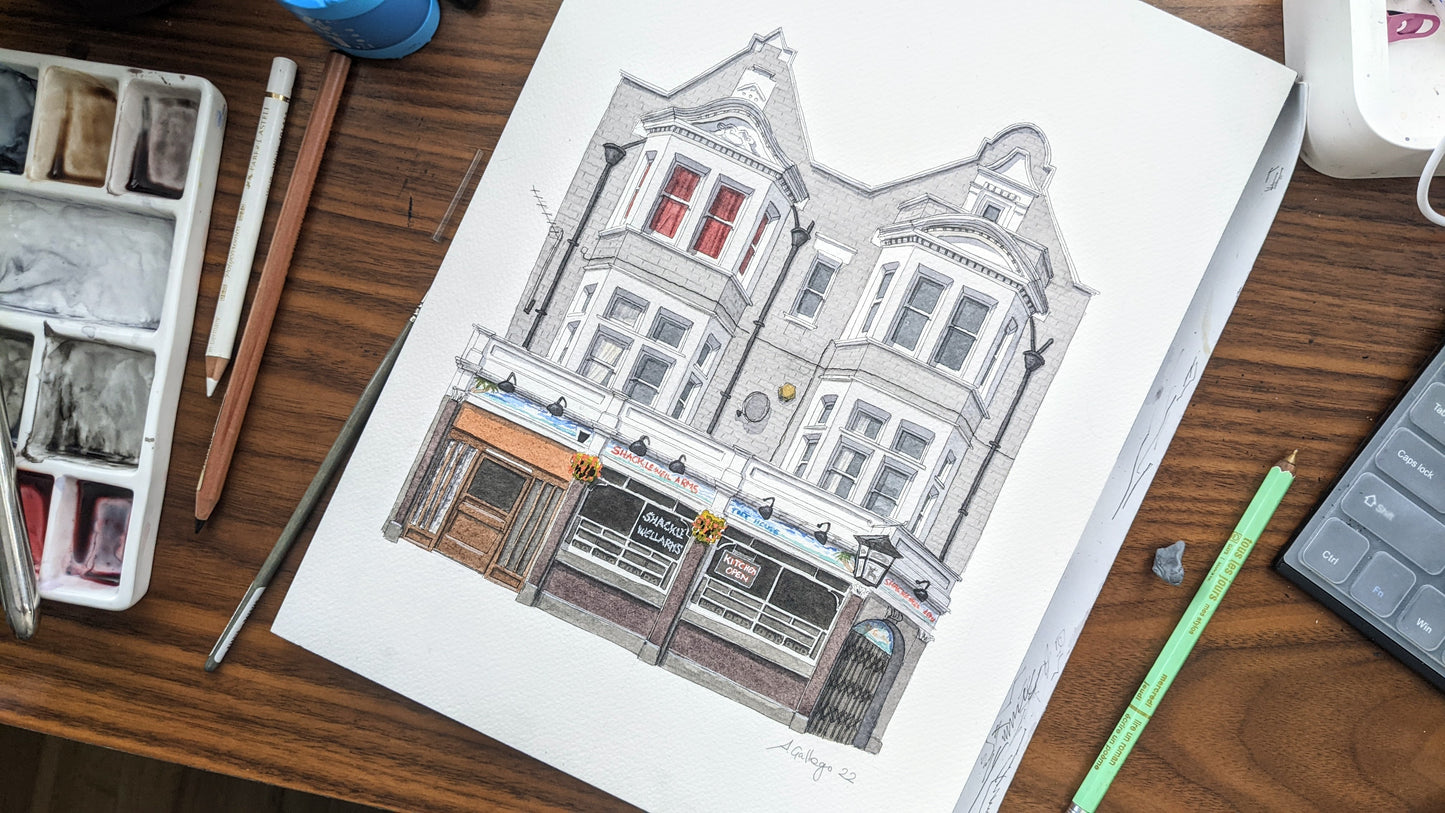 Dalston - Shacklewell arms - Greeting card with envelope - Hackney