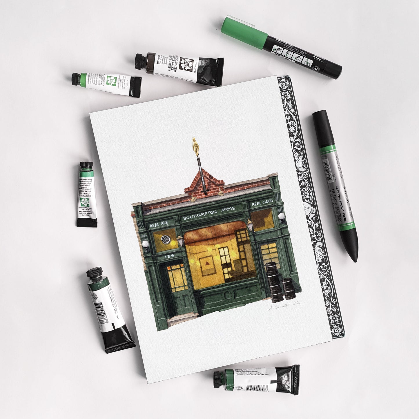Gospel Oak - Southampton Arms pub - Greeting card with envelope - Kentish Town