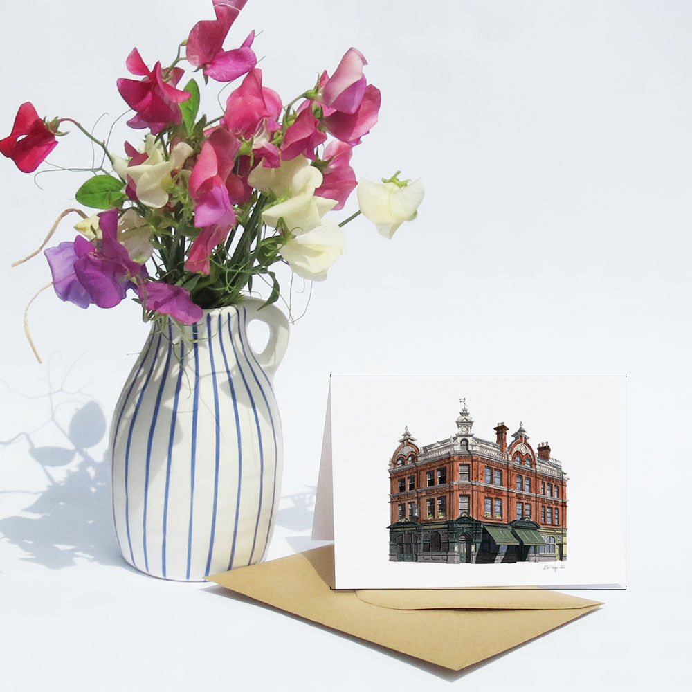 Clerkenwell - The Peasant pub - Greeting card with envelope
