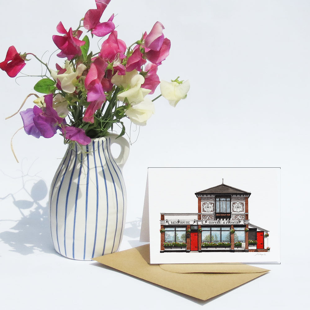 Beckenham - Kent House Coffee & Flowers - Greeting card with envelope