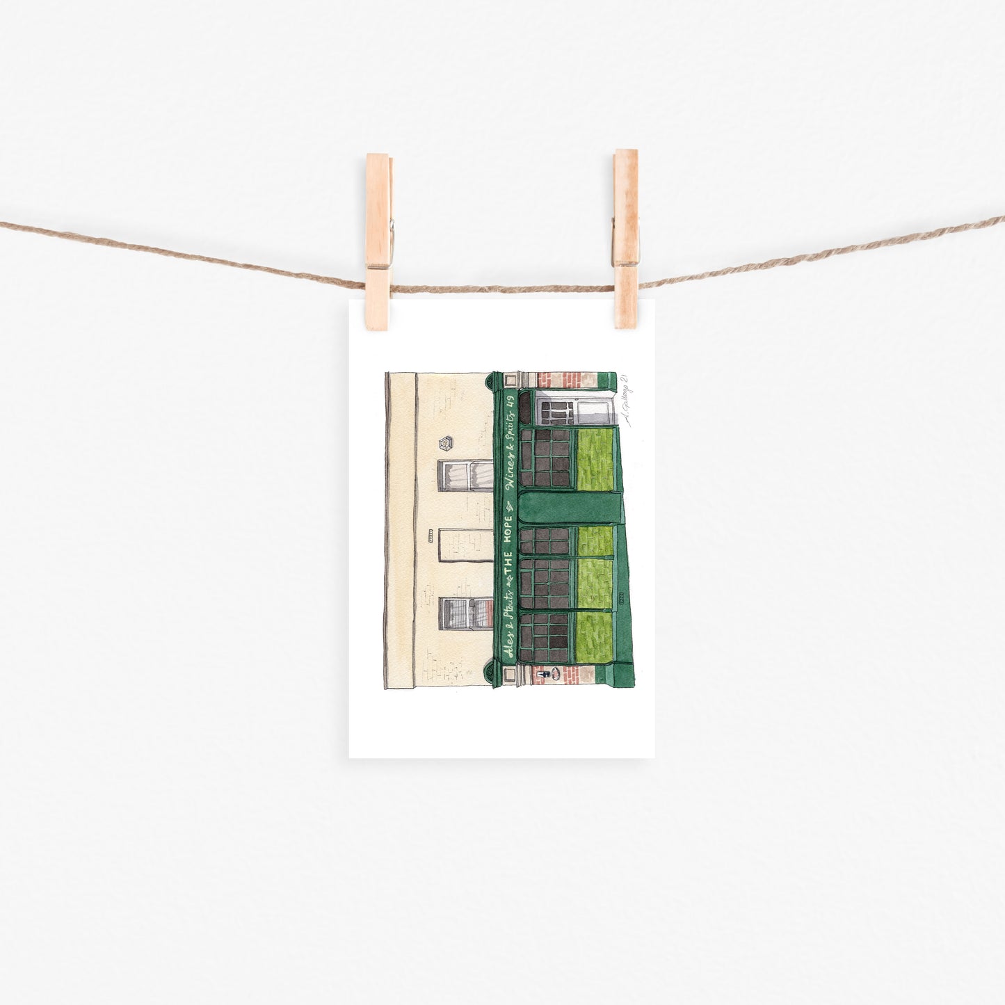 West Norwood - The Hope Pub - Greeting card with envelope