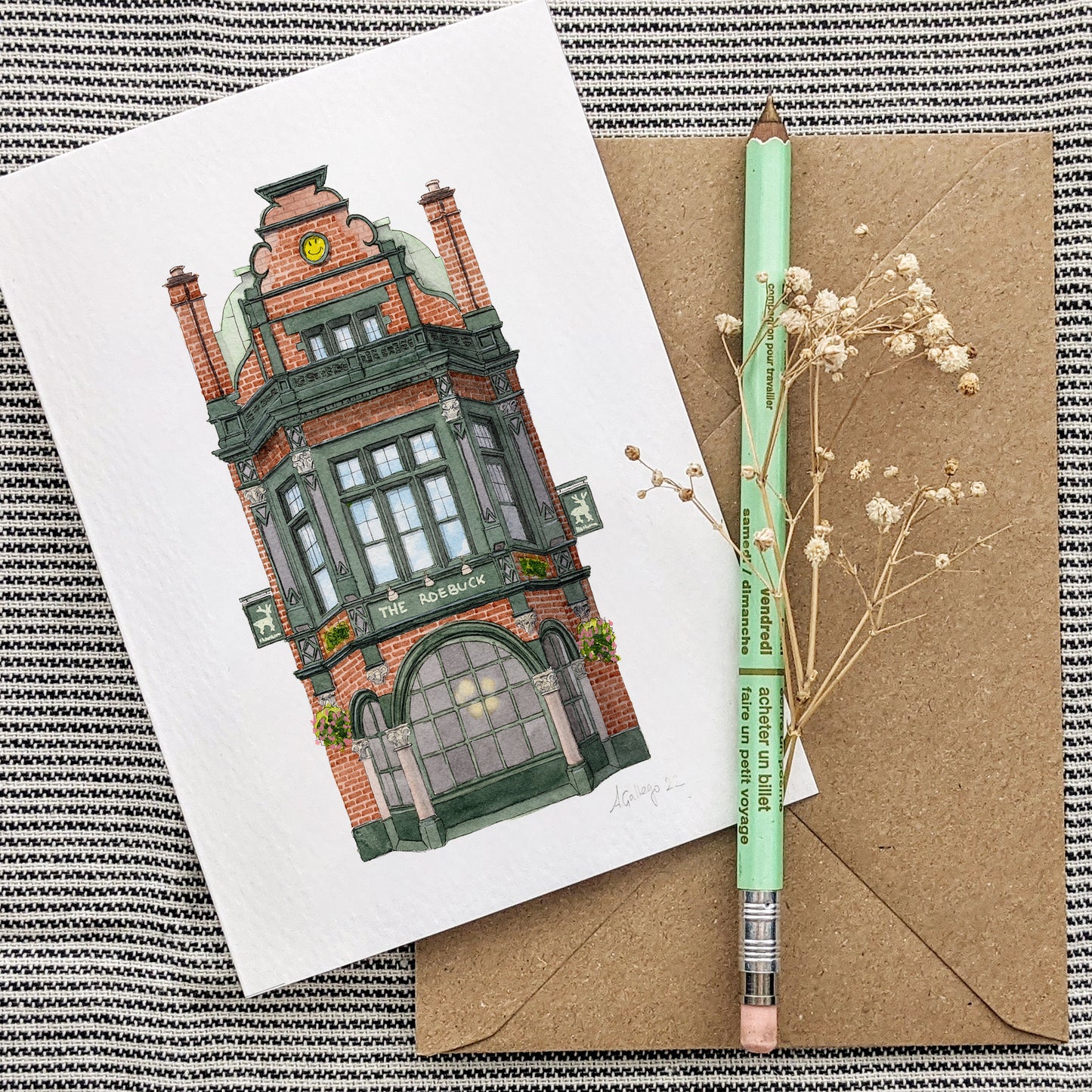 Borough - The Roebuck - Greeting card with envelope