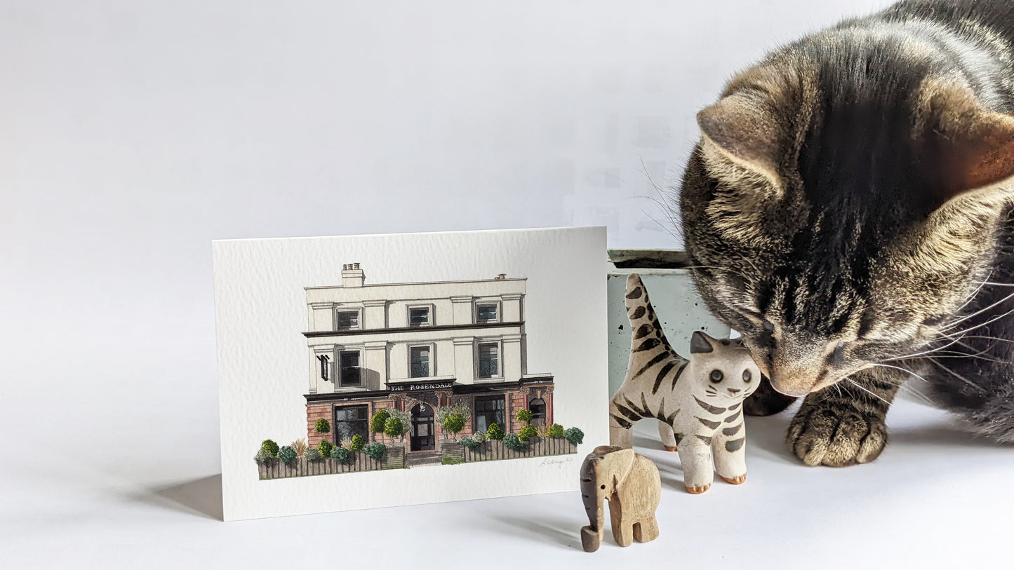 West Dulwich - The Rosendale Pub (NEW) - Greeting card with envelope