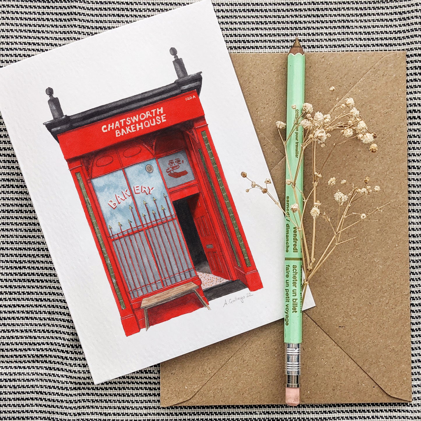 Crystal Palace - Chatsworth Bakehouse - Greeting card with envelope