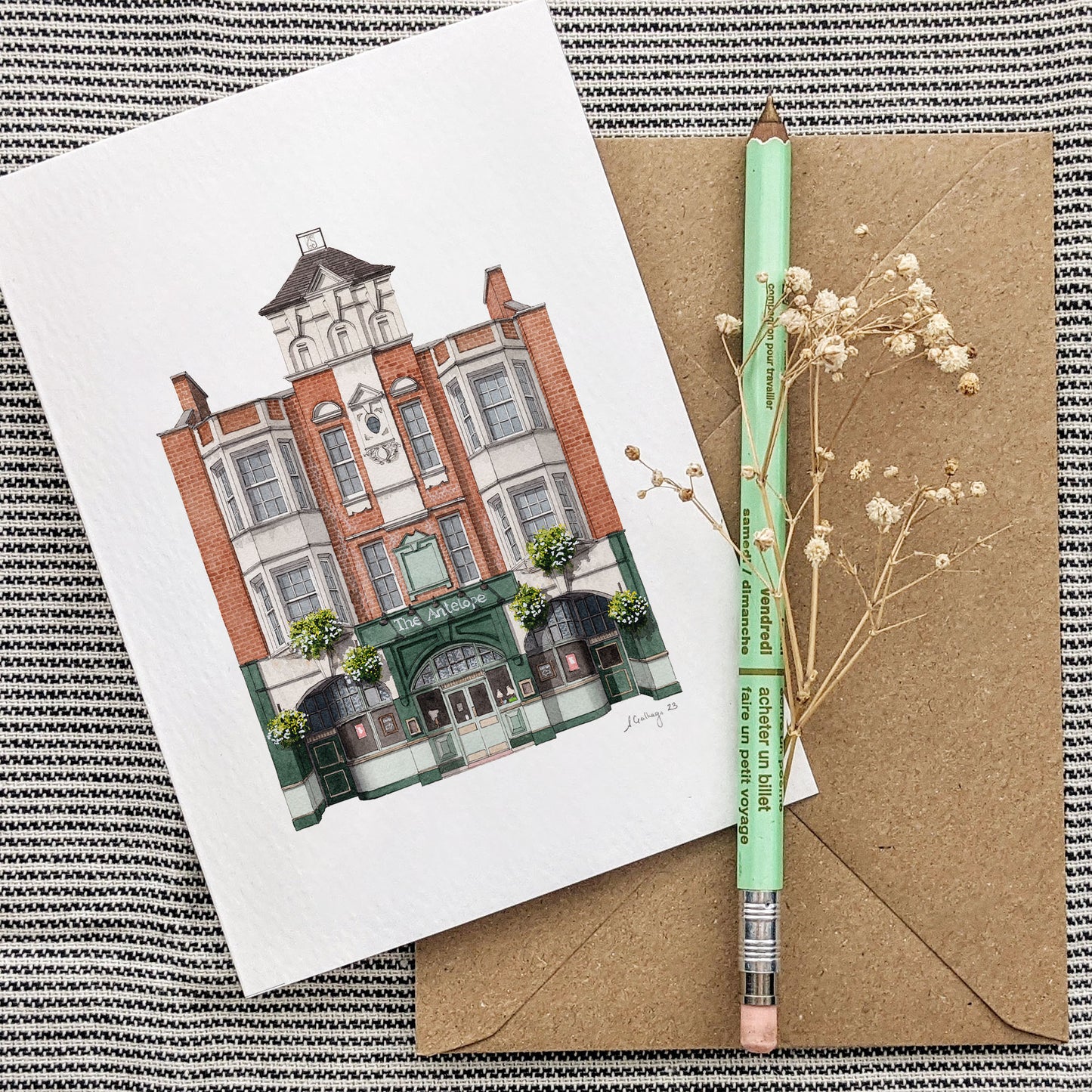 Tooting - The Antelope - Greeting card with envelope