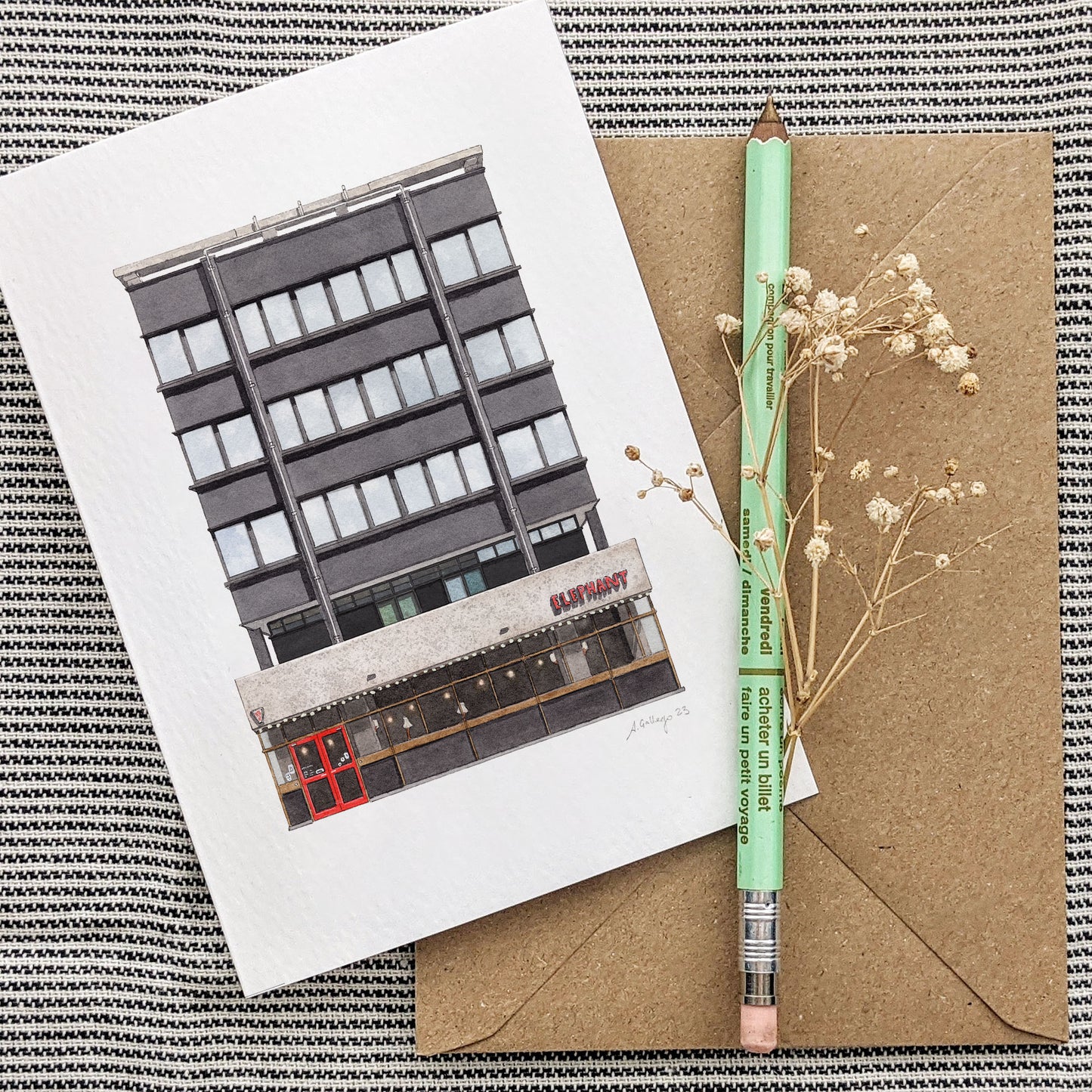 Elephant & Castle - The Elephant & Castle pub - Greeting card with envelope