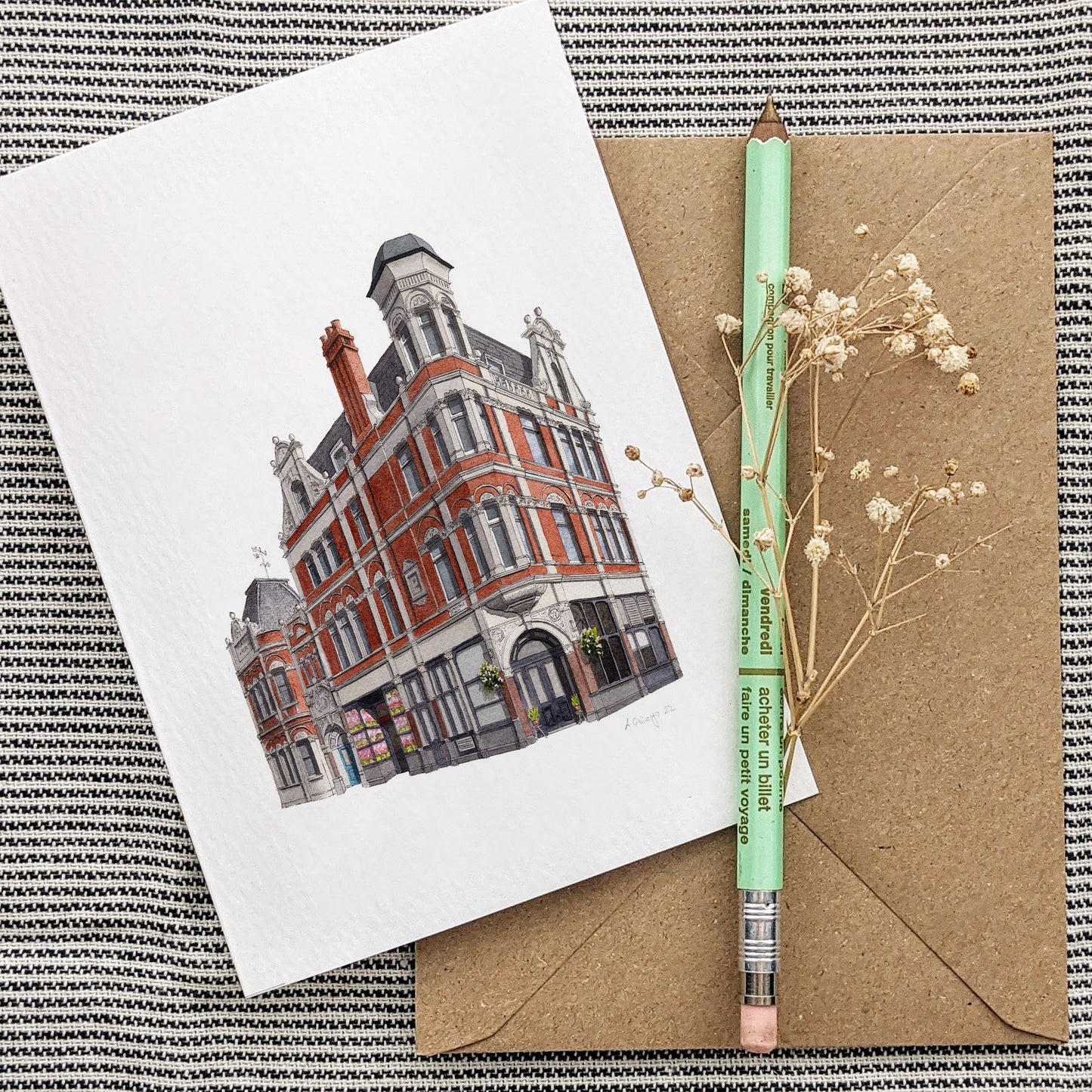 Loughborough Junction - Loughborough Hotel - Greeting card with envelope