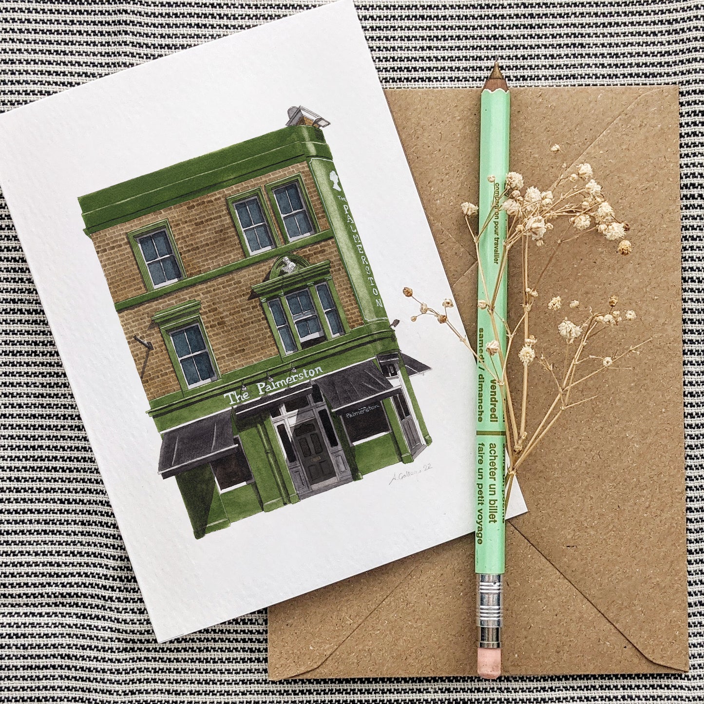 East Dulwich - The Palmerston - Greeting card with envelope