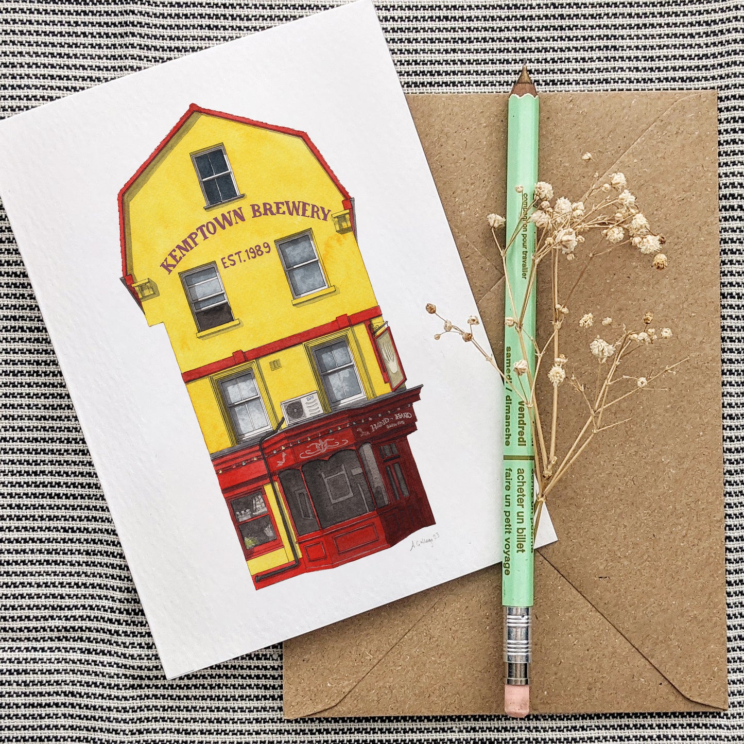 Brighton - The Hand in Hand - Greeting card with envelope - Kemptown