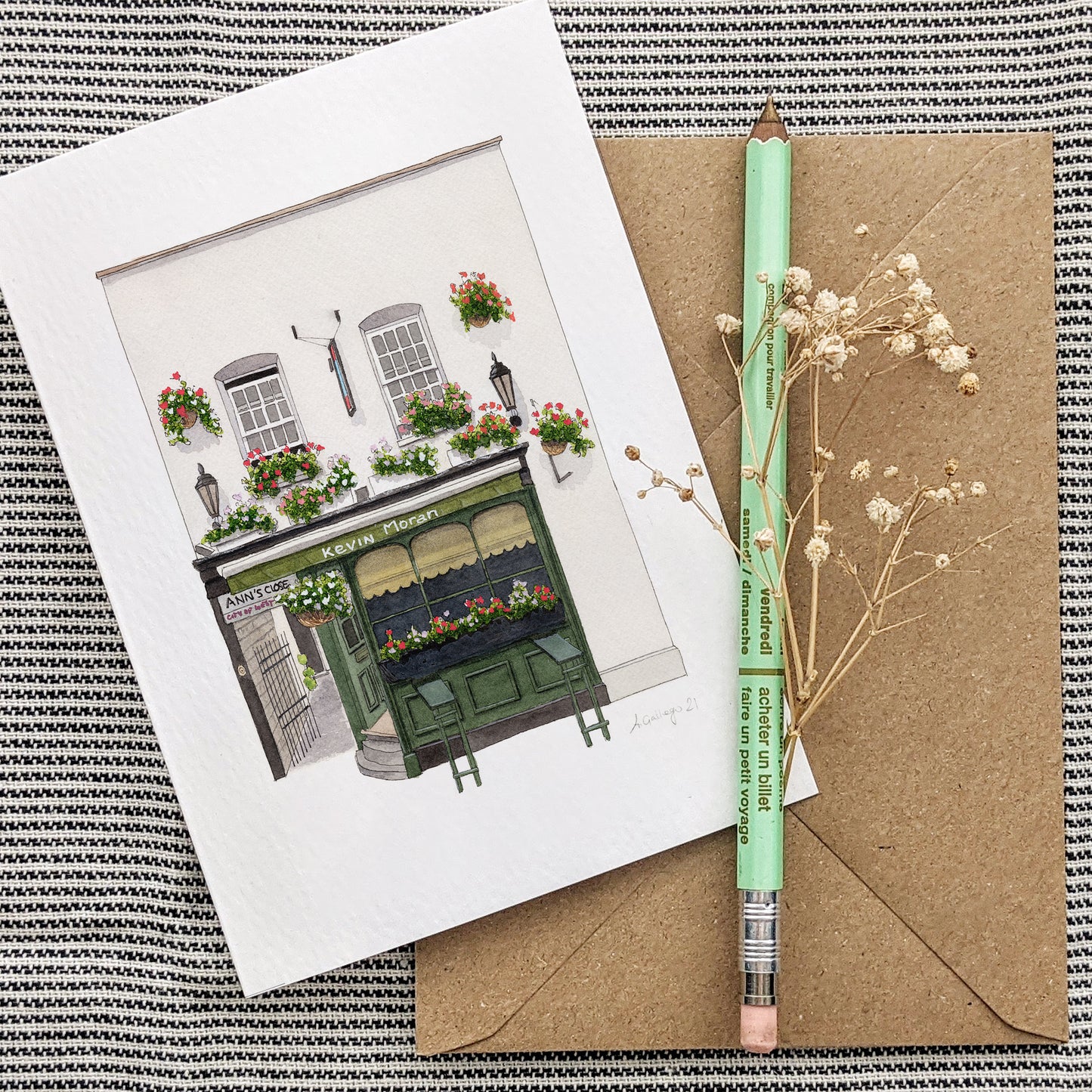 Belgravia - Nag's Head Pub - Greeting card with envelope - Knightsbridge