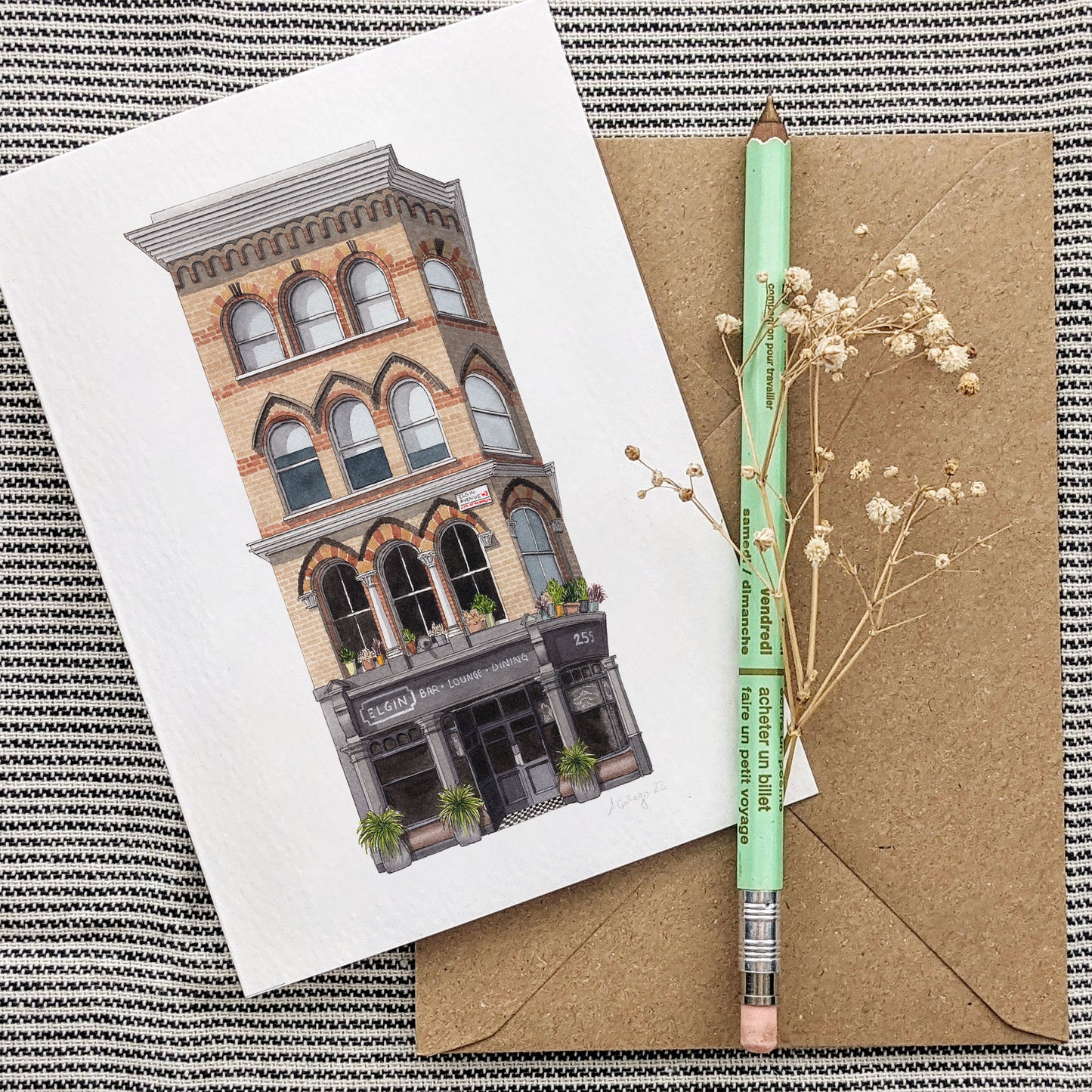 Maida Vale - The Elgin - Greeting card with envelope