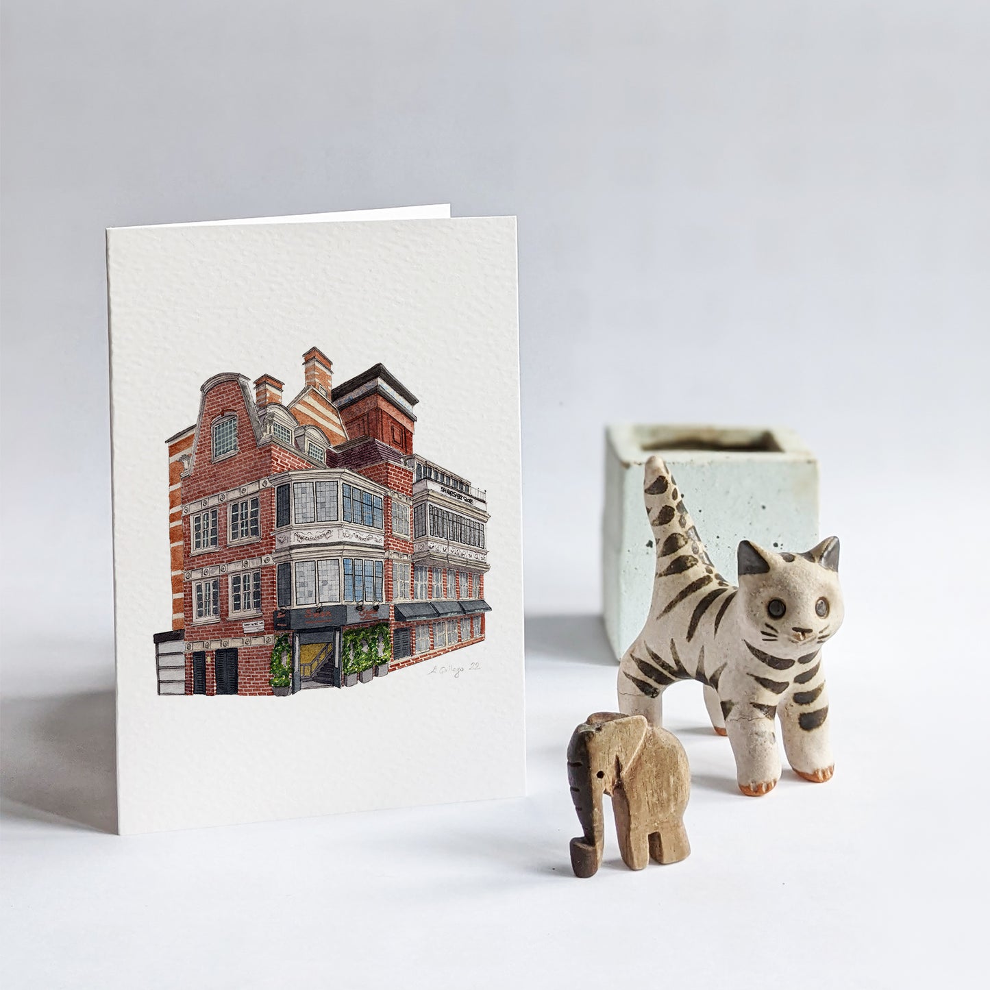 Southbank - The Swan at the Globe - Greeting card with envelope