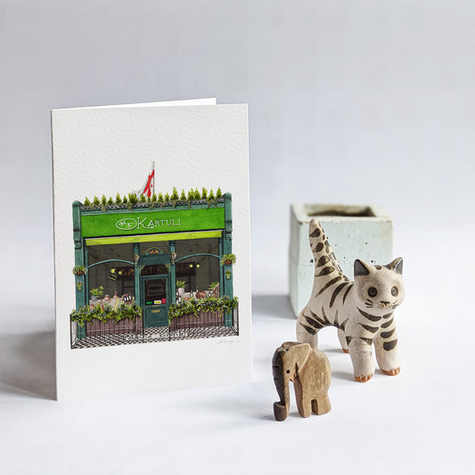 East Dulwich - Kartuli Georgian Restaurant - Greeting card with envelope