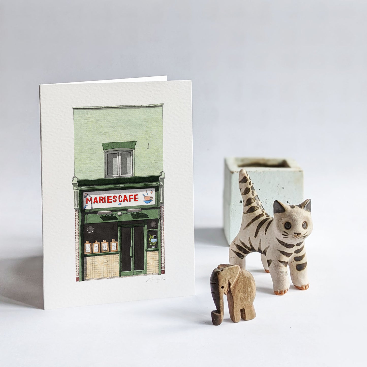 Waterloo - Marie's Cafe - Greeting card with envelope