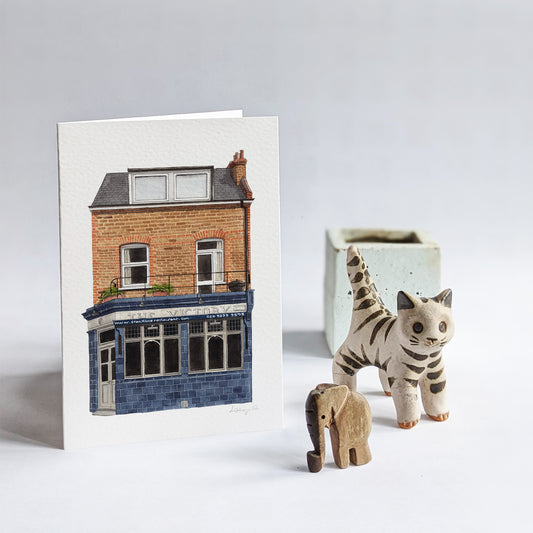 East Dulwich - Franklins Restaurant - Greeting card with envelope