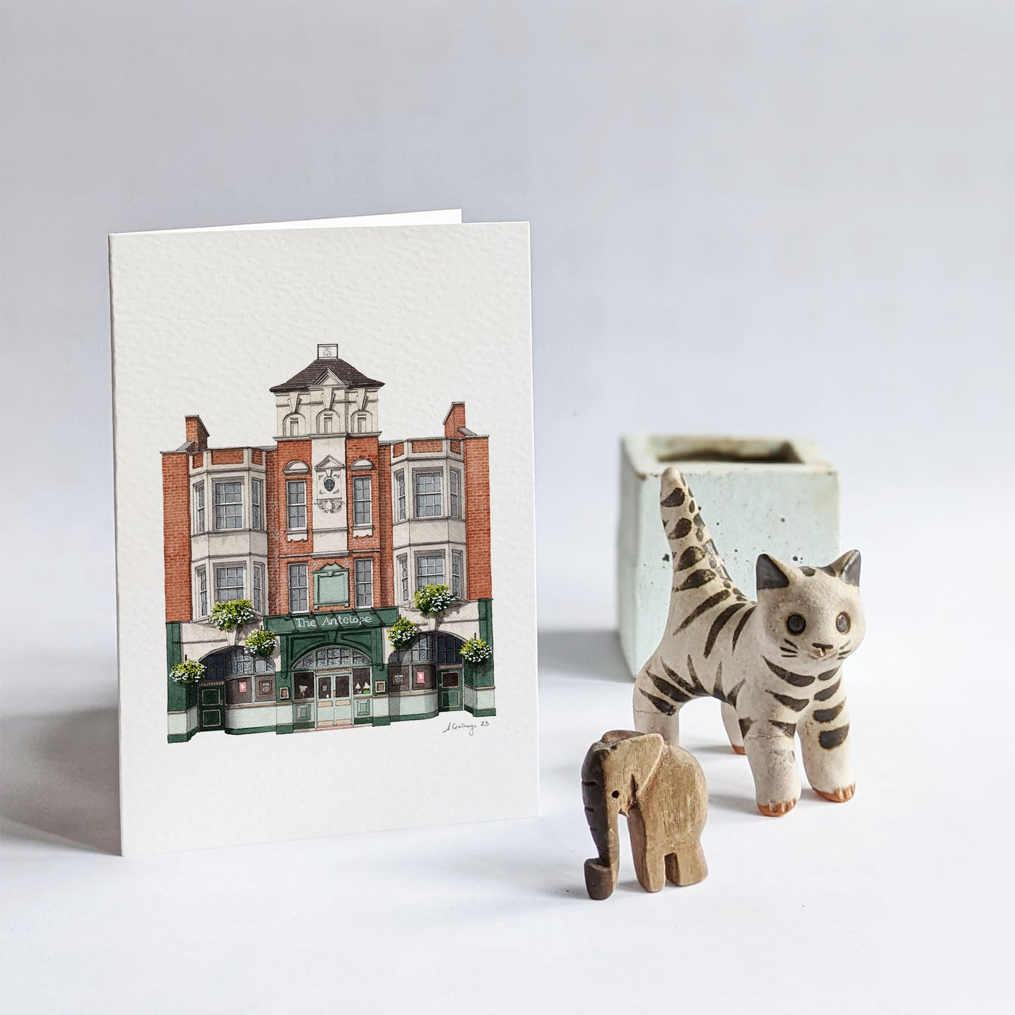 Tooting - The Antelope - Greeting card with envelope