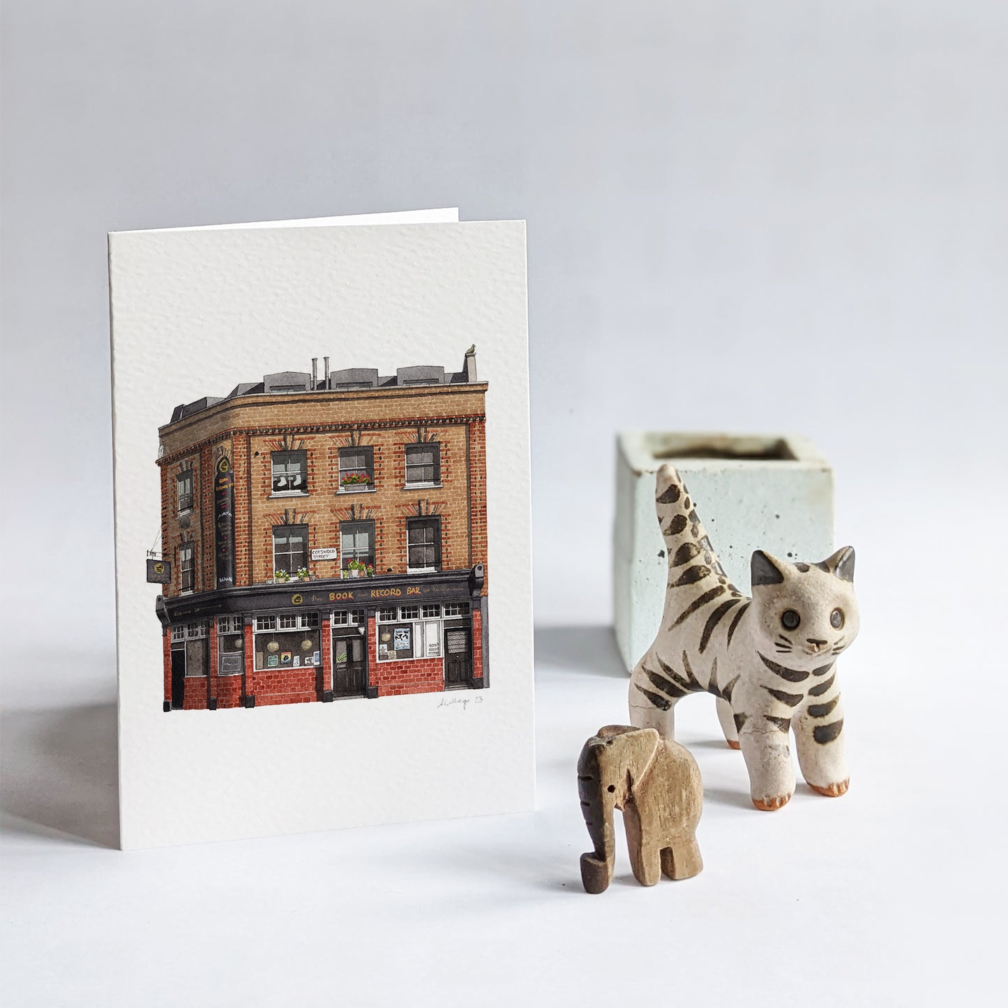 West Norwood - Book and Record bar - Greeting card with envelope