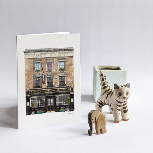 Wapping - Prospect of Whitby - Greeting card with envelope