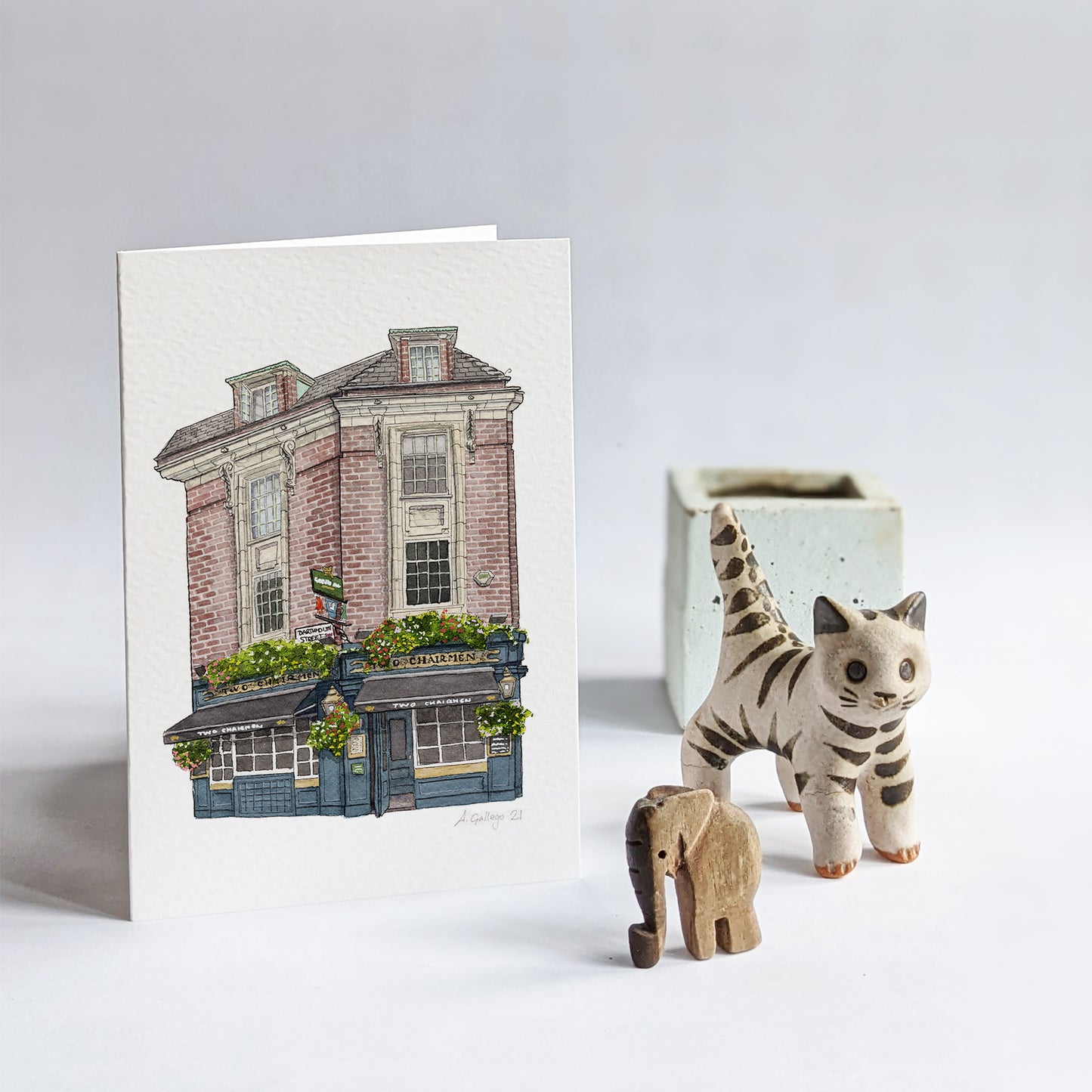 St James' Park - Two Chairmen pub - Greeting card with envelope