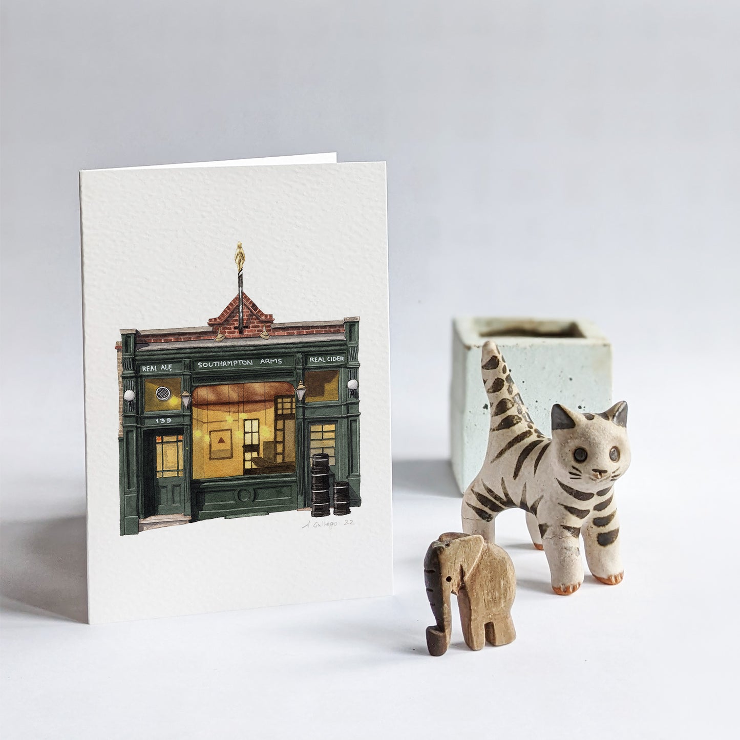 Gospel Oak - Southampton Arms pub - Greeting card with envelope - Kentish Town
